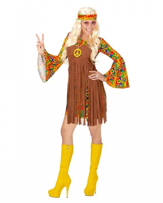 Produktbild von Hippie Girl Kostümkleid mit Fransen Größe: L