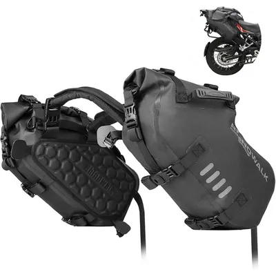 Obrázek produktu pro Motocyklová boční brašna, objem 18 litrů (9 litrů * 2), vodotěsná, černá
