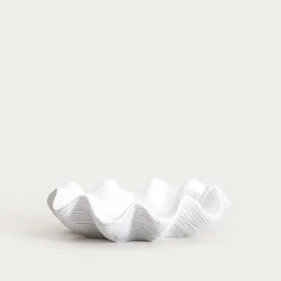 Zdjęcie produktu dla HOMLA Misa dekoracyjna LUNEA z falami ecru 26x26x6,5 cm