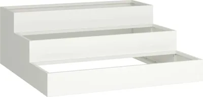 Obrázok produktu pre vidaXL Záhradný kvetináč biely 90 x 90 x 35 cm Oceľ valcovaná za studena
