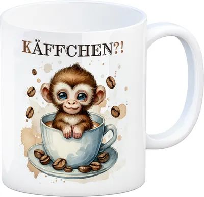 Produktbild von Käffchen Süßer Affe in einer Kaffeetasse Kaffeebecher