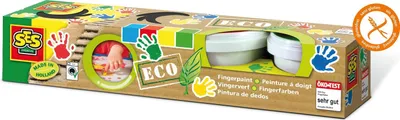 Produktbild von Ses Eco Fingerfarbe 4 Farben
