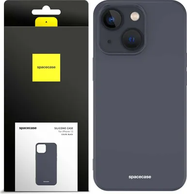 Image de Coque en silicone SPACECASE Coque en silicone pour iPhone 13 Noir
