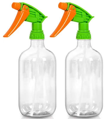Sprühflaschen 2x 500 ml, transparent, mit verstellbarem Sprühkopf