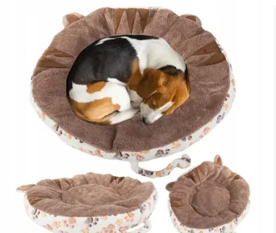 Produktbild von Hund Katze Kuschelbett rund braun 60cm