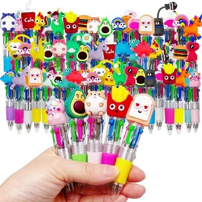 Produktbild von Famanu 4-in-1 Kugelschreiber Set 30 Stück - Einziehbar und Kreatives Design