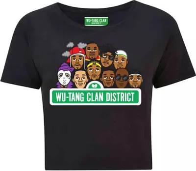 Produktbild von Wu-Tang Clan - Kurzes Top für Damen RO1600 (L) (Schwarz)