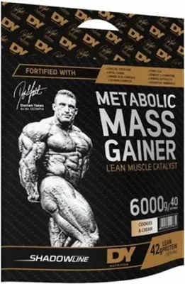 Productafbeelding van Dorian Yates Metabolic Mass Gainer, smaak: Cookies and Cream, 6000g, artikelnummer: 18022