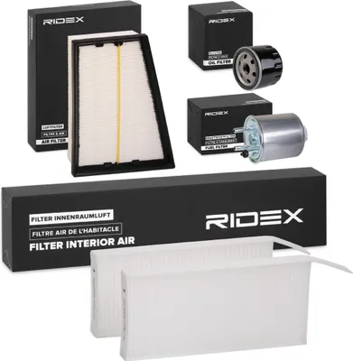 Produktbild von RIDEX Filterset Inspektionspaket Filtersatz für RENAULT KANGOO Express (FW0/1) KANGOO / GRAND KANGOO (KW0/1)