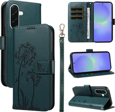 Produktbild von Samsung Galaxy A37 Hülle - Coverup Pusteblume Klapphülle - Grün