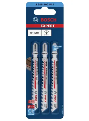 A package of Bosch jigsaw blades.