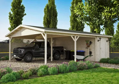 Produktbild von Fjordholz Carport mit Abstellraum Glücksburg 44