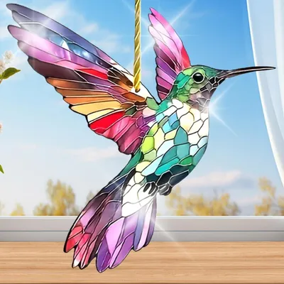 Image de Décoration pour fenêtre et jardin représentant un colibri