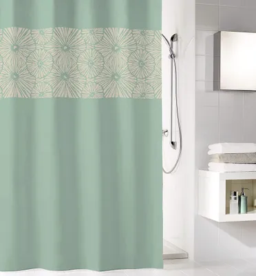 Produktbild von Kleine Wolke Lotus Duschvorhang Textil PES Maledivia 180x200 cm grün