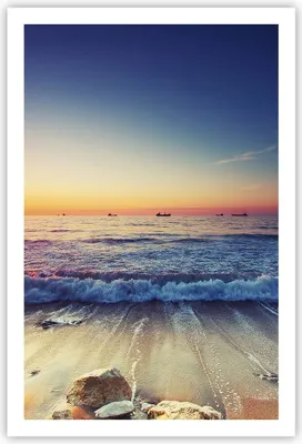 Produktbild von Poster - Poster ohne Rahmen - Meer Strand Welle - 61x91,5 cm - Wand Bild - Wanddeko - Wandbilder - Kunstposter - Wandposter - Bilder - Kunstdruck - Wanddekoration - Wandbild - P2XPA61x91-3613