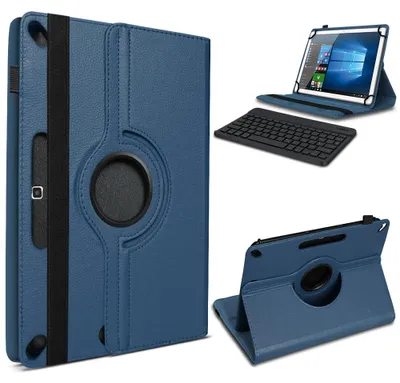Produktbild von Tablet Hülle Tastatur für Blackview Tab 20 Tasche Schutzhülle Cover Case DrehbarFarben:Blau