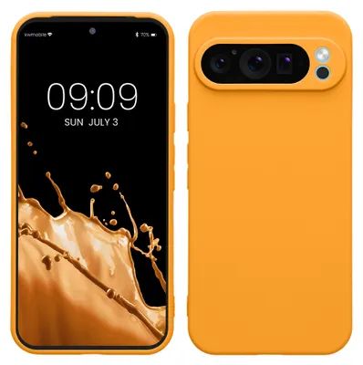 Produktbild von kwmobile Handyhülle für Google Pixel 9 Pro XL Hülle - weiches Handy Silikon Case - Schutzhülle Cover - Fruity Orange