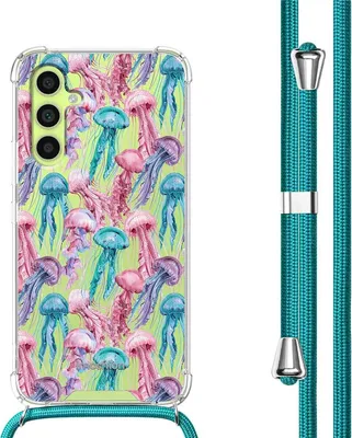 Produktbild von imoshion Design Hülle mit Band Samsung Galaxy A34 (5G) - Jellyfish Watercolor