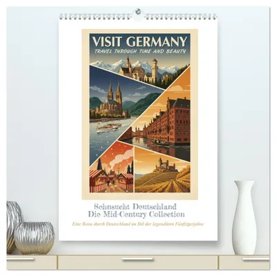 Produktbild von Sehnsucht Deutschland - Die Mid-Century Collection (hochwertiger Premium Wandkalender 2027 DIN A2 hoch), Kunstdruck in Hochglanz