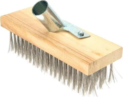 Zdjęcie produktu dla VANZACK Szczotka do czyszczenia podłóg ze stali nierdzewnej - szczotka do czyszczenia fug, szczotka do mycia podłóg, szczotka do szorowania, mop szczotkowy do podłóg