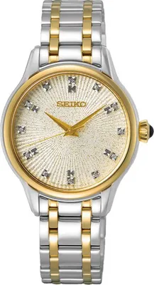 Seiko SRZ550P1 Damenuhr Bicolor mit Diamanten 1