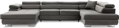 Produktbild von Ecksofa Rigatto II PRO mit verstellbaren Kopfstützen! Modernes Ecksofa mit Schlaffunktion und Bettkasten. KRONOS 15 RECHTS
