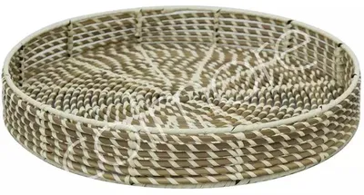 Produktbild von Tablett light Natur poly rattan 43x43x7