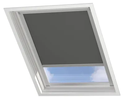 Produktbild von DTCH® Dachfenster verdunkelungsrollo für velux: MK04 dunkelgrau mit Führungsschiene