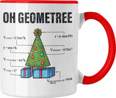 Produktbild von Trendation - Mathe Mathelehrer Tasse Mathematiker Geschenk Geometree Spruch Physik Physiker Geschenkidee Weihnachten Geschenke Physiklehrer (Rot)