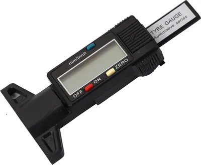 Obrázok produktu pre Auto digitálny merací prístroj hĺbky dezénu pneumatík 0-25,4 mm Merací nástroj Merací posuvný merák LCD displej Čierny