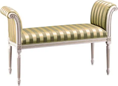 Produktbild von Casa Padrino Luxus Barock Sitzbank Weiß / Grün / Gold  115 x 47 x H. 75 cm - Barockmöbel