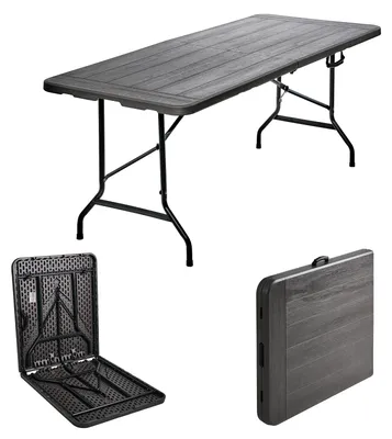 Produktbild von Buffettisch Klapptisch 180 x 75 cm Holzoptik klappbar Kunststoff Gartentisch Bierzelttisch