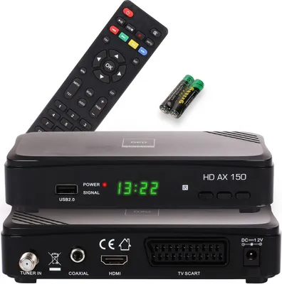 Produktbild von Sat-Receiver Opticum AX150 in Full HD 1080p, USB 2.0, HDMI, SCART, Koaxial
