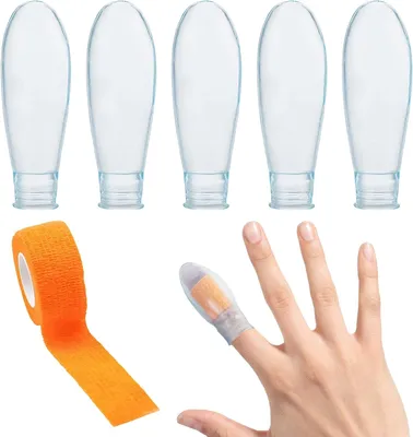 Immagine prodotto di Protezioni per le dita, impermeabili, confezione da 5 pezzi, con benda, per l'uso quotidiano