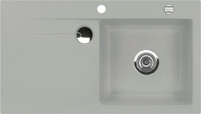 Produktbild von Flächenbündige Spüle STEMA 90 F in TITAN Becken rechts mit Excenterbedienung
