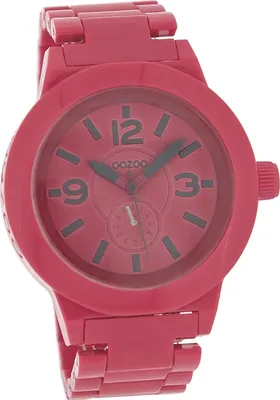 Produktbild von Oozoo Kunststoff Damen Uhr matt Analog Quarzuhr Armband pink Timepieces D2UOC4117A