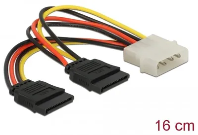 Produktbild von DeLOCK - Stromkabel - interne Stromversorgung, 4-polig (M) - 15 PIN SATA Power