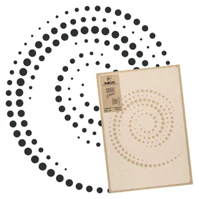 Produktbild von Geometrisch Große Malschablonen L 59x95 cm, Gedreht Spirale Muster, Wiederverwendbare Kunststoff Wandschablone