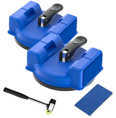 Produktbild von 2er Set Bodenfugen-Reparaturwerkzeug mit doppelseitigem Saugnapf und Griffpolstern – schnelle Reparatur von Fugen bei Laminat, Parkett, Massivholz und Fliesen