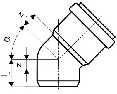 Produktbild von Ostendorf HT-B Abflussrohrsystem Bogen 15 Grad DN 32 mm mit Schall- und Brandschutz