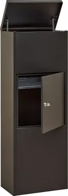 Produktbild von VEEHAUS Paketbriefkasten Groß Briefkasten Rostfrei Paketbox Draussen Groß XXL Und Postbox Für Pakete Briefkasten Mit Paketfach (Ohne Ständer, Schwarz)