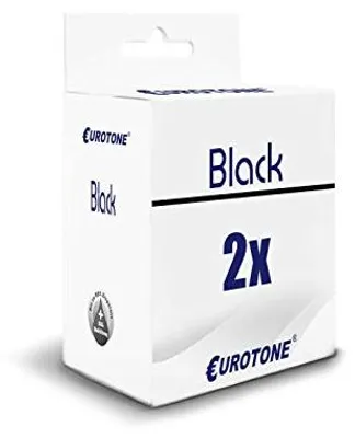 Eurotone 2x Tintenpatrone kompatibel mit HP 300XL Schwarz – Produktansicht 1