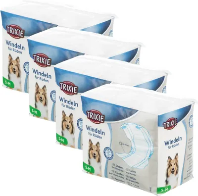 Produktbild von 48 Stück Rüdenwindeln S-M Taillenumfang 30 - 46 cm - Hygienische Einweg-Windeln