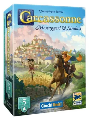 Imagen del producto de Carcassonne: Espansione 5 - Messaggeri & Sindaci (Nuova Edizione) (Edición italiana) – Juego de mesa – Giochi Uniti – 2-6 jugadores – 7+