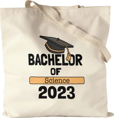 Produktbild von Bachelor of Science 2023 Jutebeutel Stoffbeutel Canvas Studium Absolvent Abschluss Geschenk Bachelorabschluss Uni