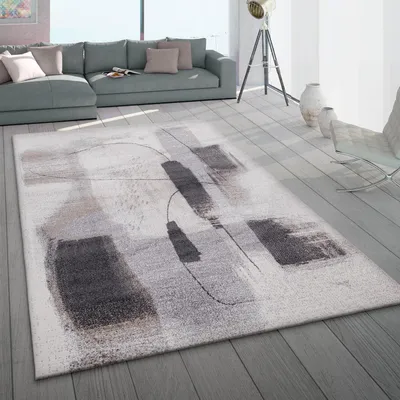 Produktbild von Paco Home Teppich Wohnzimmer Kurzflor Pastell Mit Modernen Abstrakten Mustern 60x100 cm