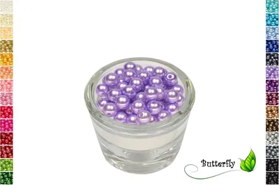 Produktbild von 50 Wachsperlen 8mm, Farbe:flieder 462H