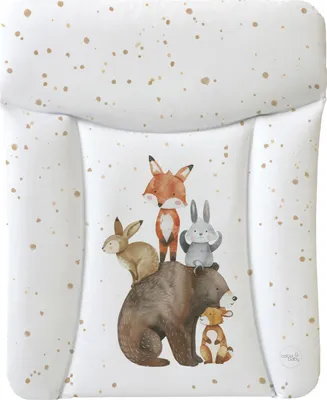 Produktbild von Ceba Baby® weiche Wickelauflage 50x70 cm  - Baby Wickelunterlage - Wickeltischauflage für Junge und Mädchen - Wasserdicht, abwaschbar - ® Standard 100 -  EU- Waldfreunde Motiv