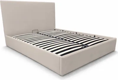 Zdjęcie produktu dla Łóżko tapicerowane z pojemnikiem i stelażem LT101 Velio 140x200x115 taupe