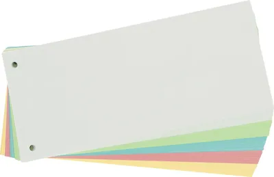 Productafbeelding van Scheidingsstrips van karton, geperforeerd, 180 g/m², 5 kleuren, 100 stuks